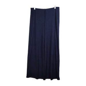 Fair Lady Pants Women's Size 10 Navy Blue Elastic Waist Wide Leg